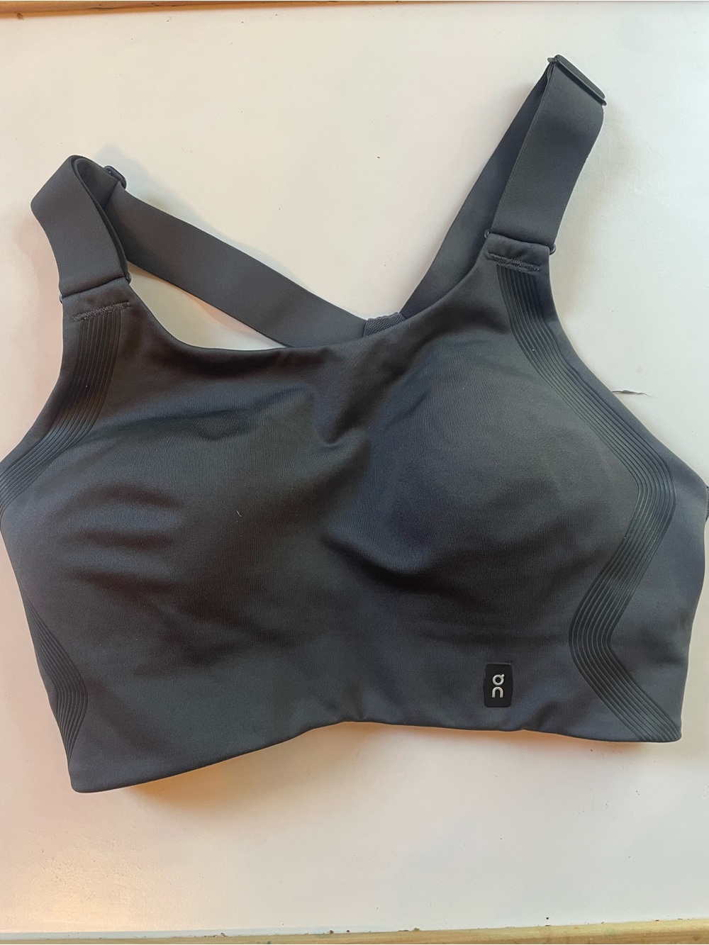On Running Women's Black Padded Sports Bra with Adjustable Straps